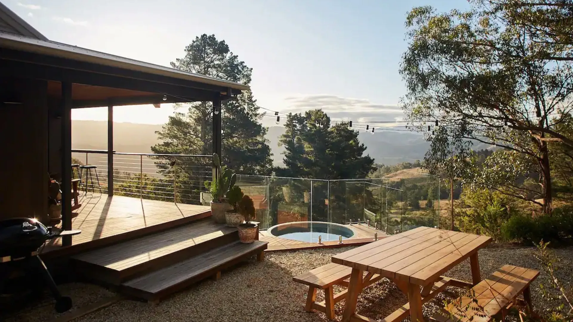 The view from Woodland Cabin, Kanibla, in the Blue Mountains.