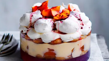 Peach pavlova Christmas trifle recipes