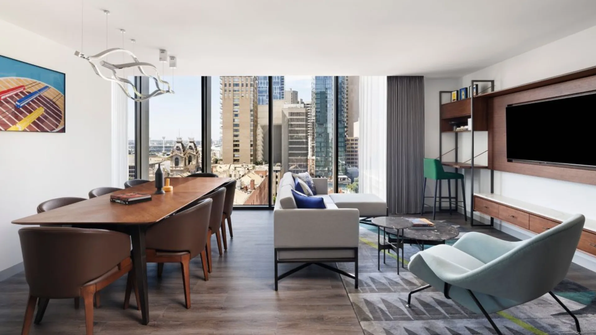 Living room in the Palace Suite at Le Meridien Melbourne