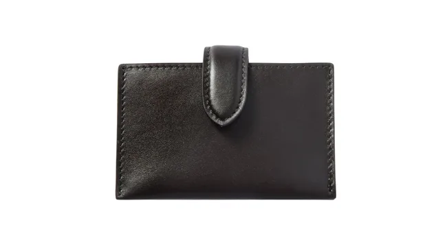 the row smooth leather card holder