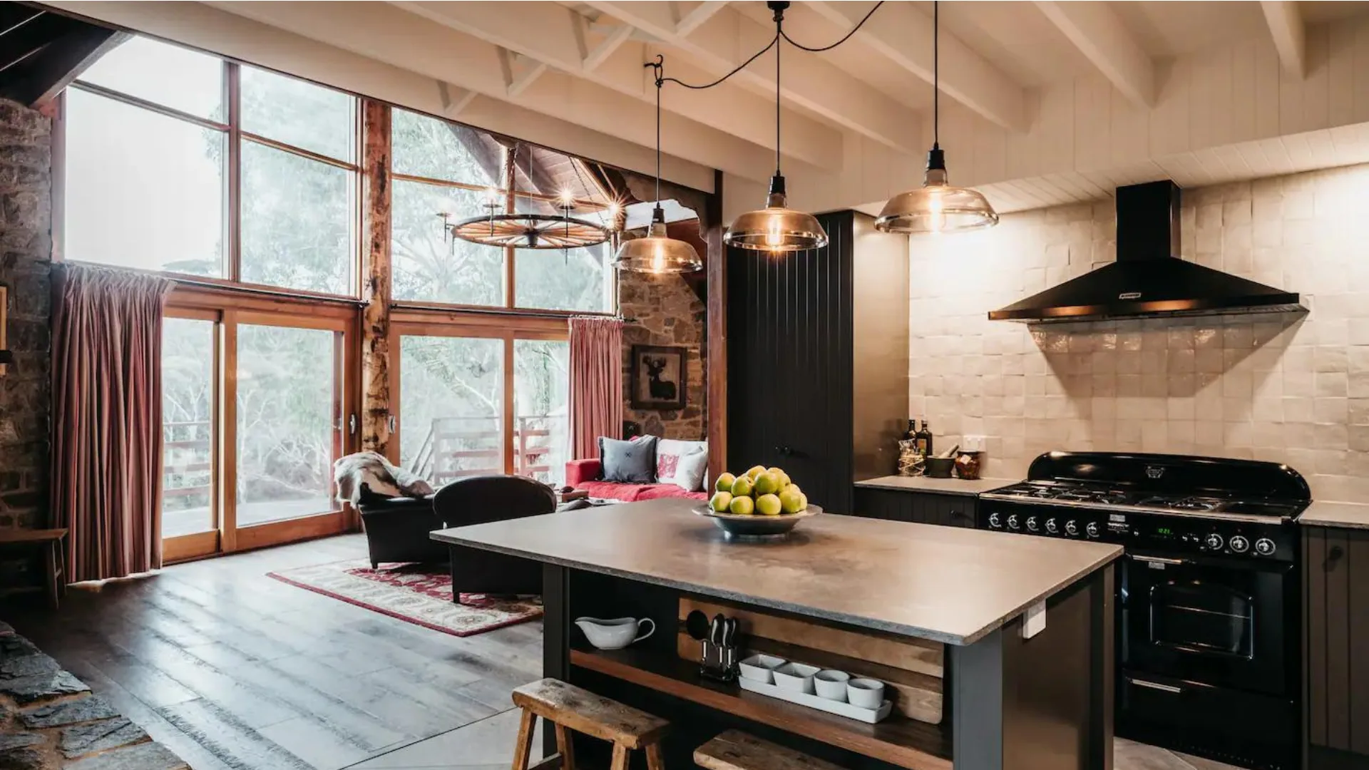 Interior photo of Crackenback accommodation spot The Bastion's chef's kitchen