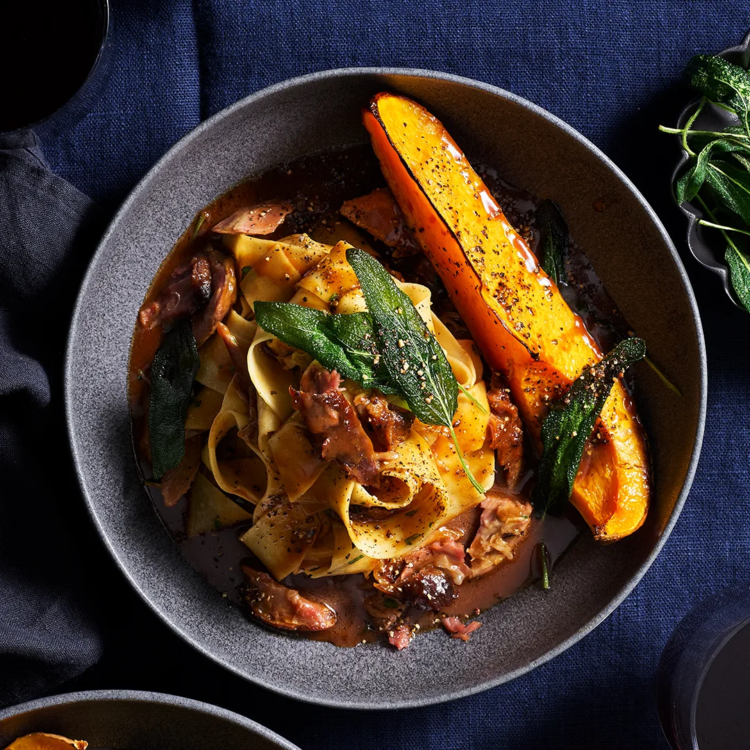 Lamb and pumpkin ragù with pappardelle