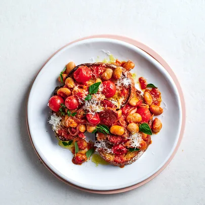Beans and chorizo on toast