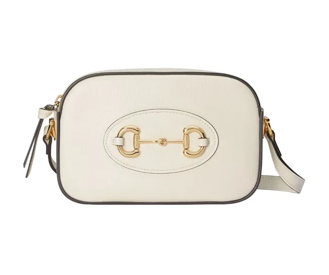 gucci horsebit 1955 white leather small leather shoulder bag