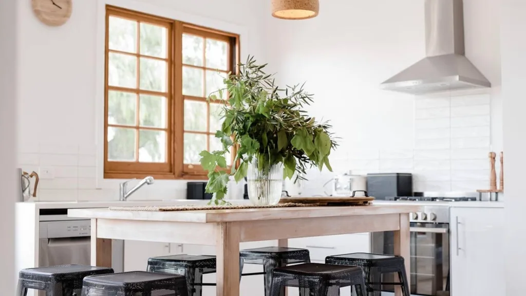 The kitchen at The Lodge at Mount Ophir Estate in Rutherglen.