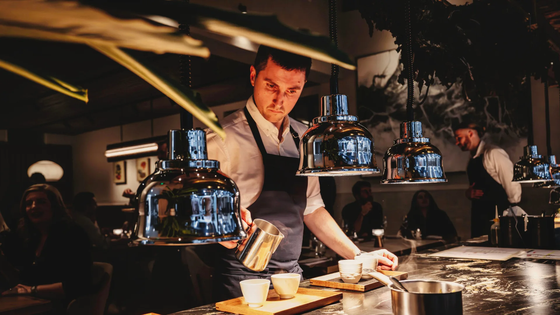 Josh Niland on the pass in the new iteration of Saint Peter in the Grand National Hotel, Paddington.