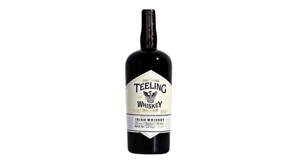 Bottle of Teeling Small Batch Irish Whiskey to make a Irish Coffee cocktail