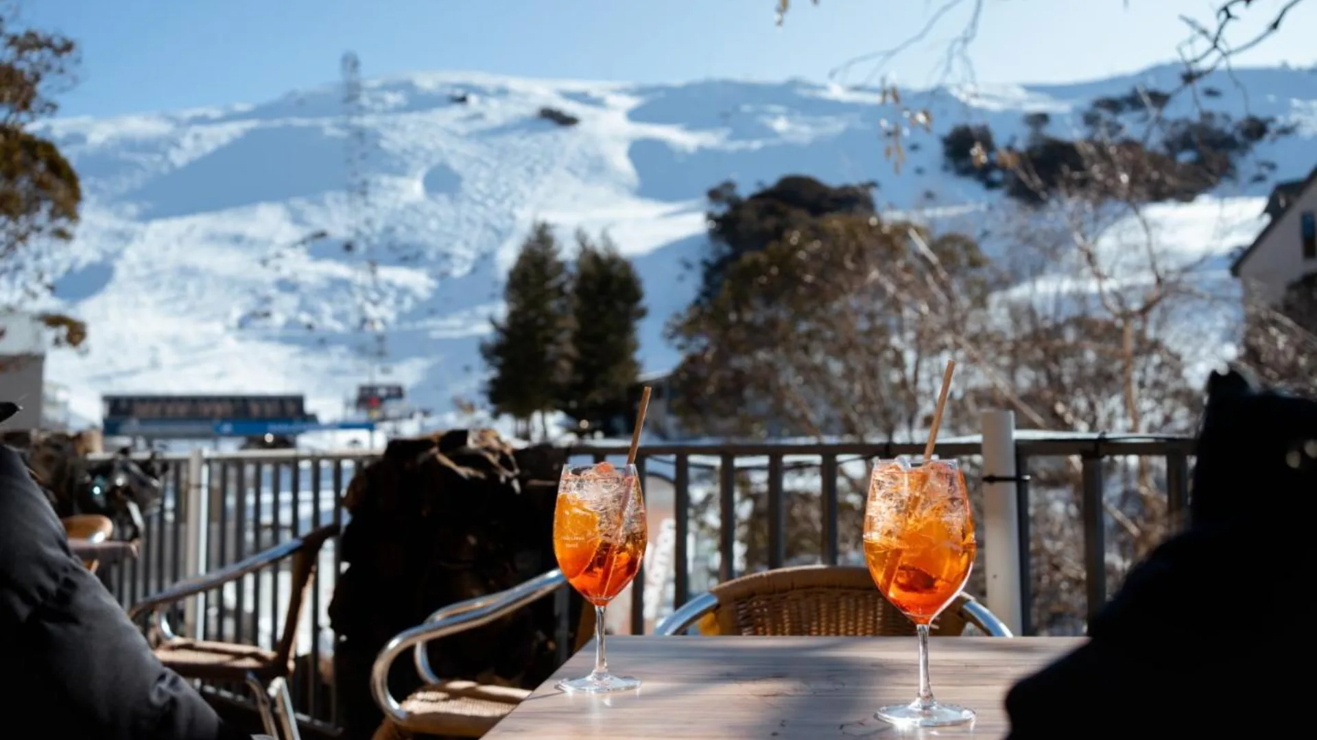 The view from Falls Creek Hotel ski resort in Falls Creek