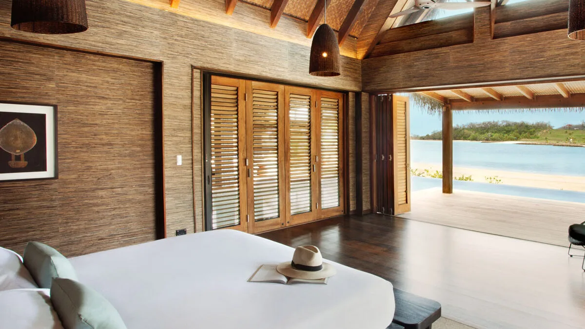 The luxurious guest villas at Six Senses Fiji, a premium Fiji resort