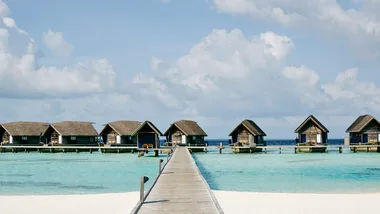 Over water bungalows in The Maldives.