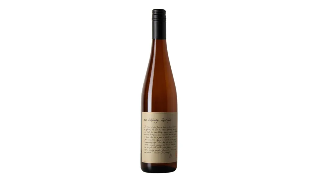 A bottle of 2023 Lethbridge Pinot Gris