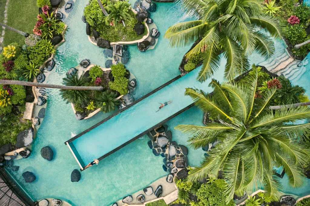 COMO resort's main pool in Fiji