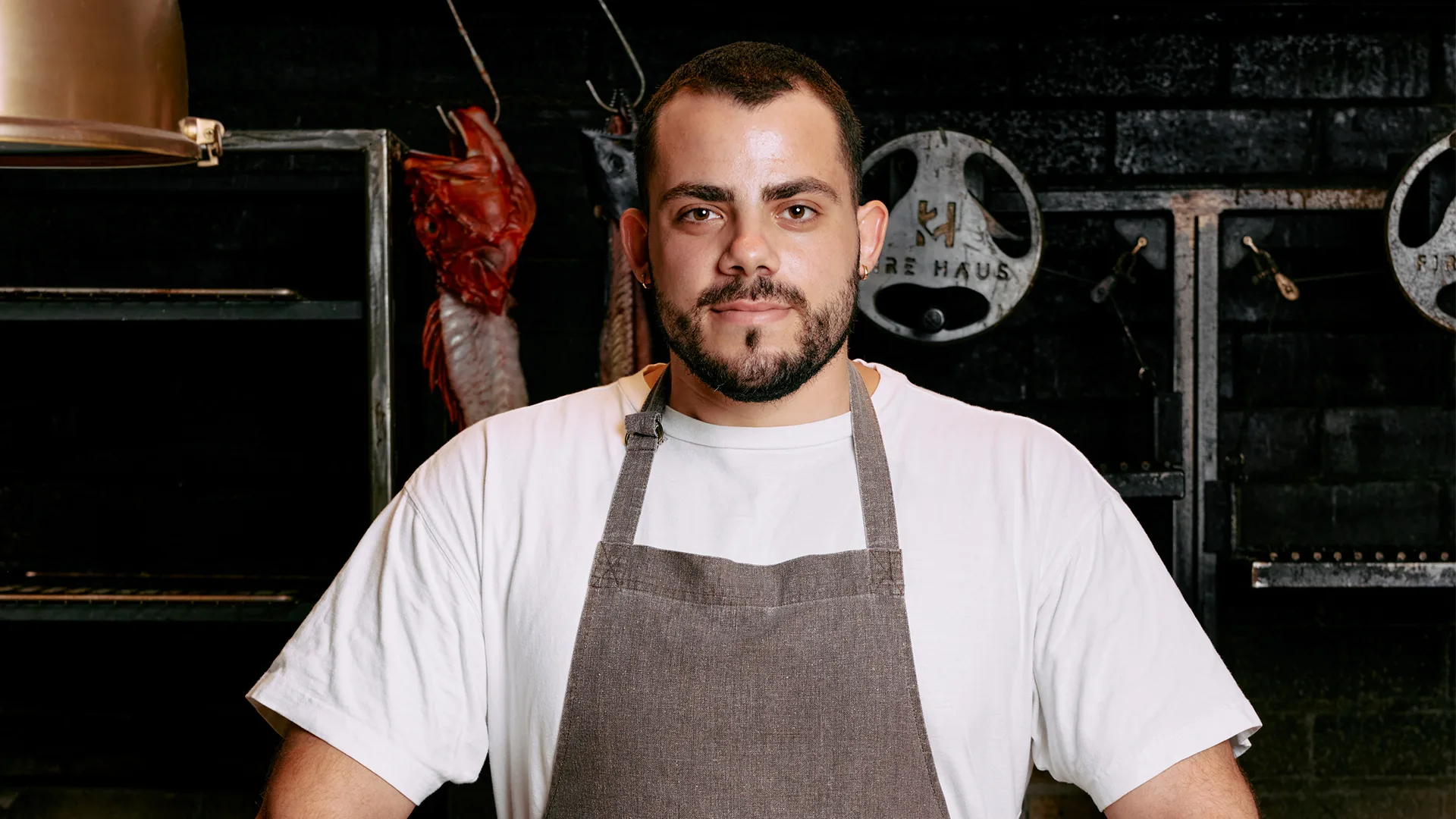 Bets new talent finalist Pietro Segaloni, Pilloni head chef portrait photo