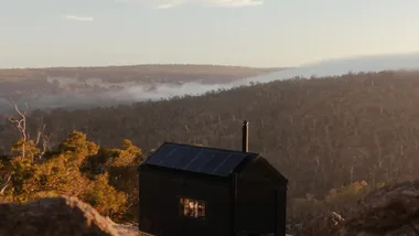 The view from tiny homes Perth Unyoked cabin Wilma