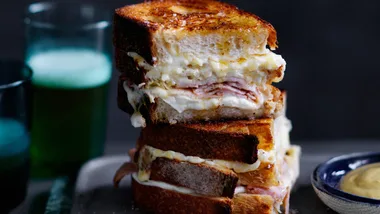 Our best toastie recipes including this Five-cheese and ham triple-decker toastie