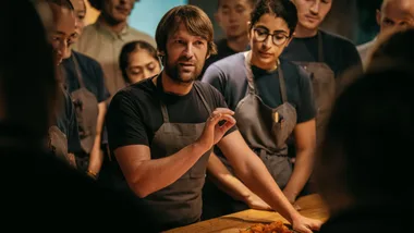 René Redzepi and his staff at Noma, a still taken from his TV show Ominivore