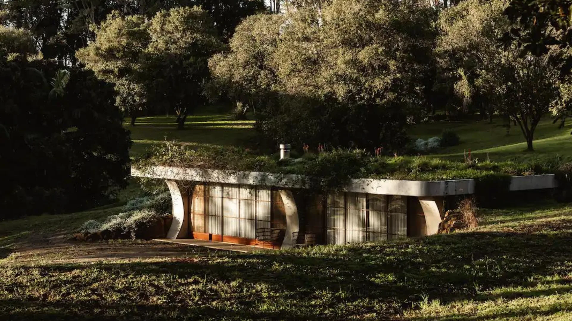 The exteriors of the Ground House in Tintenbar Airbnb NSW