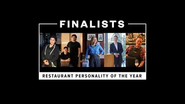 A line of portraits of finalists in Gourmet Traveller's Restaurant Personality of the Year award