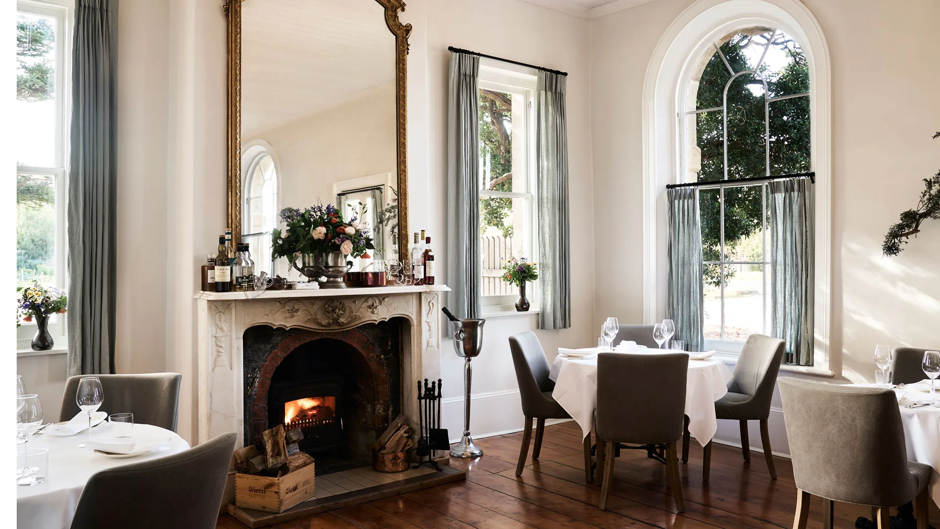 The dining room at Chauncy in Heathcote, Victoria