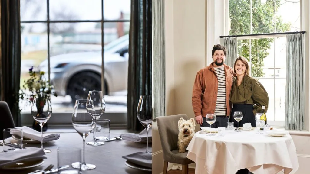 Chauncy owners Tess Murray and Louis Naepels inside the Chauncy dining room. 