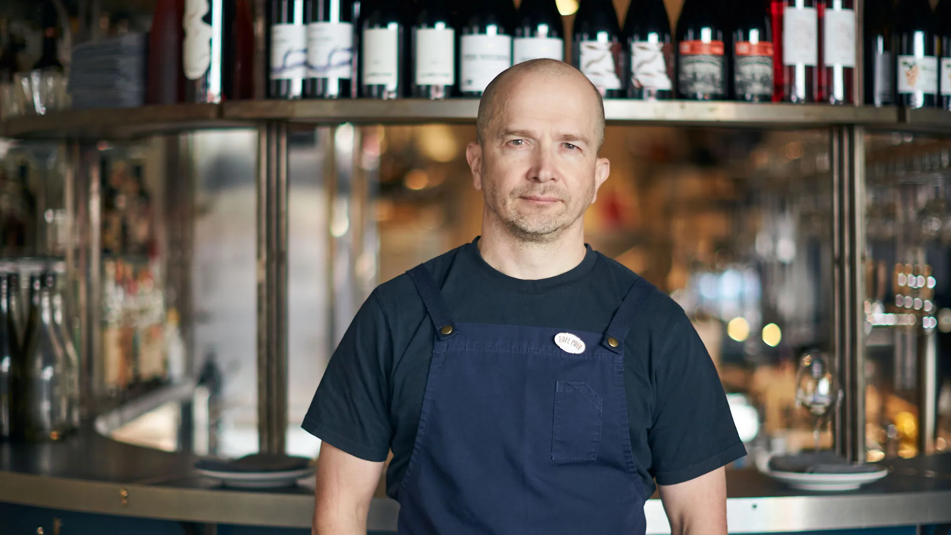 Portrait of Pasi Petänen in his restaurant Cafe Paci