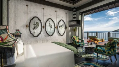 The new four-bedroom villa at InterContinental Danang Sun Peninsula Resort designed by Bill Bensley with native fauna motifs