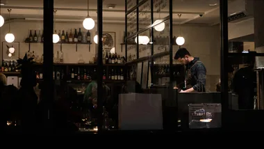 An exterior view of the kitchen at Onzieme, Canberra