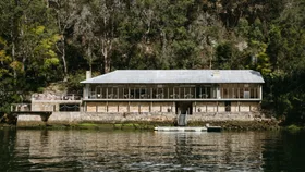 Exterior of waterfront restaurant Berowra Waters Inn Sydney NSW, winner of GT's Icon Award