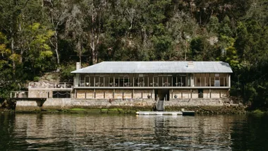Exterior of waterfront restaurant Berowra Waters Inn Sydney NSW, winner of GT's Icon Award