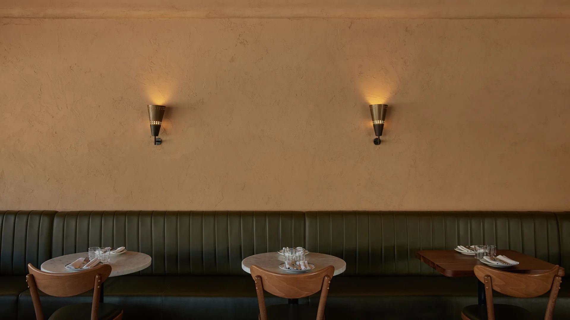 The very minimal dining room at Bistro Livi in Murwillumbah near Byron Bay.