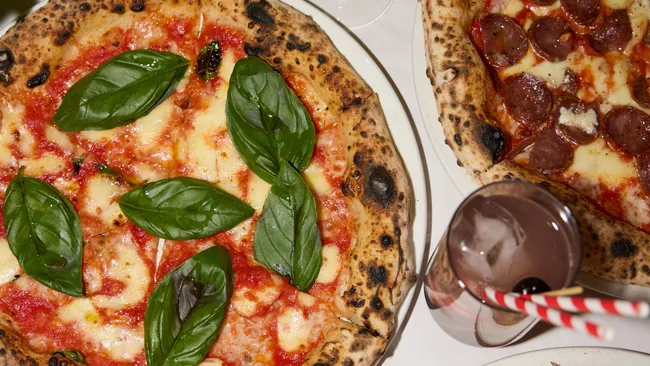 Pizza at Di Stasio Restaurant Carlton, Victoria