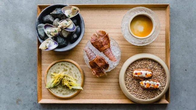 A selection of dishes at Pipit restaurant in Pottsville NSW