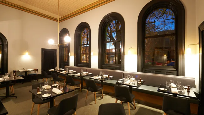 The dining room at Provenance Restaurant in Victoria