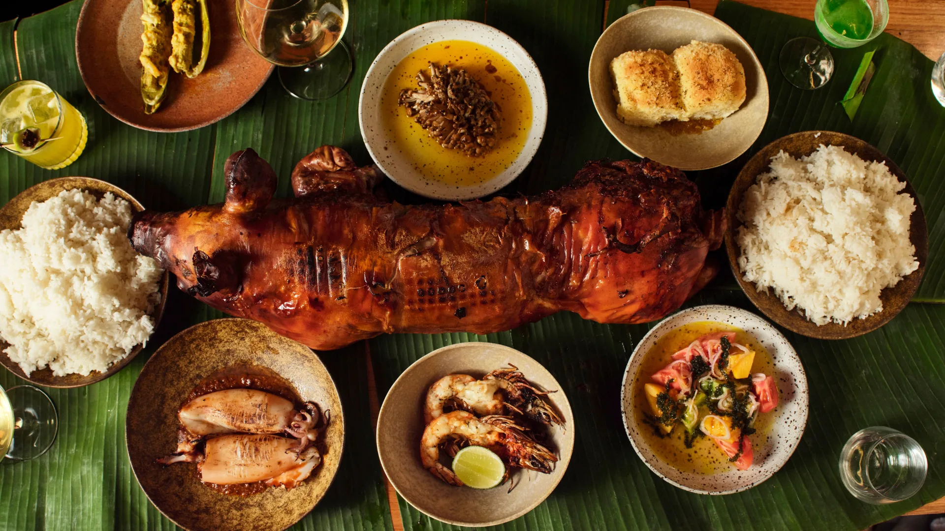 A selection of dishes at Serai restaurant in Melbourne, Victoria