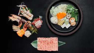Shabu shabu at Minamishima Restaurant, Melbourne, Victoria.