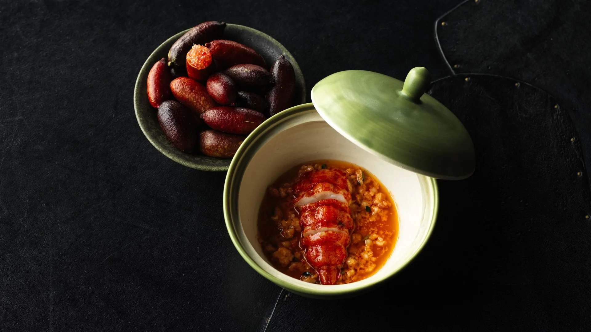 Dishes at Vue de Monde restaurant in Melbourne, Victoria