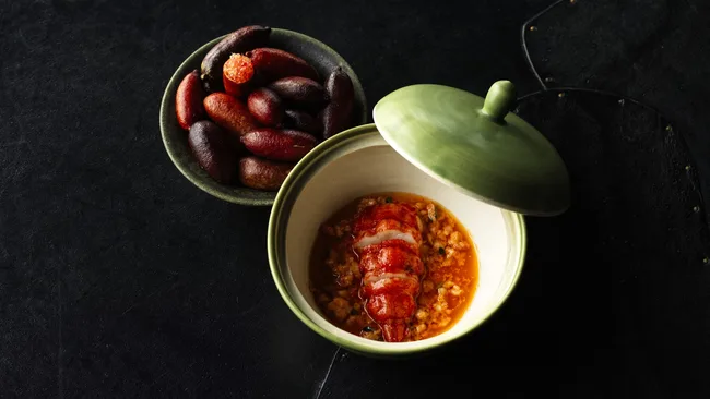 Dishes at Vue de Monde restaurant in Melbourne, Victoria