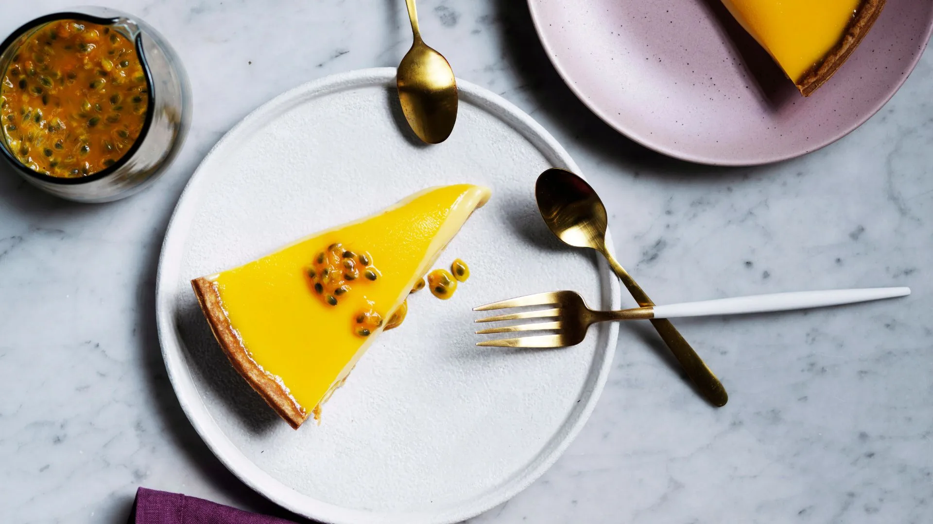 Flour and stone recipe for a passionfruit tart by Nadine Ingram