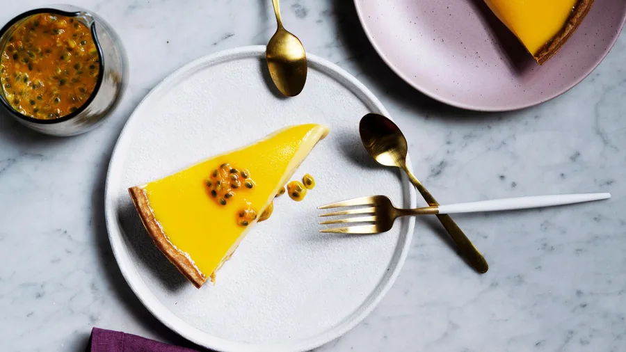 Flour and stone recipe for a passionfruit tart by Nadine Ingram