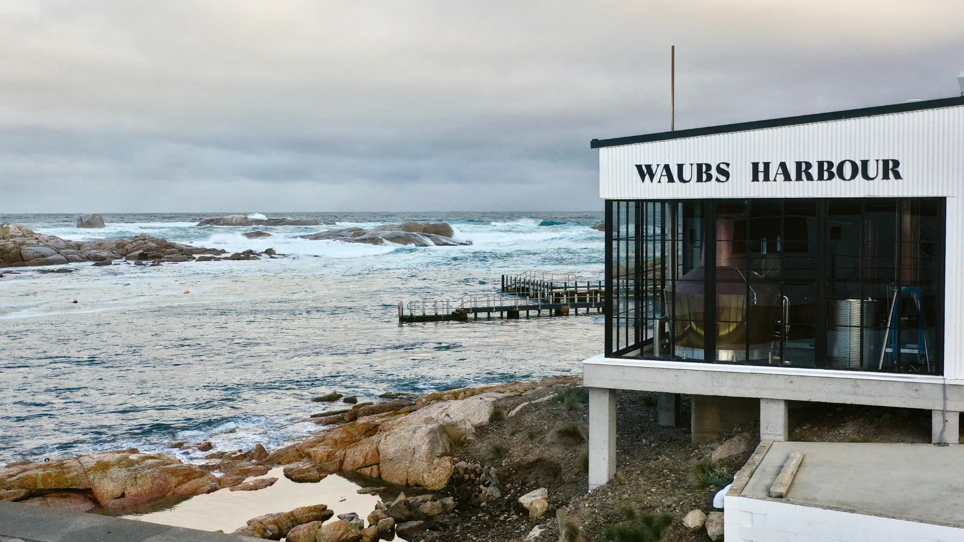 The facade of Waubs Harbour
