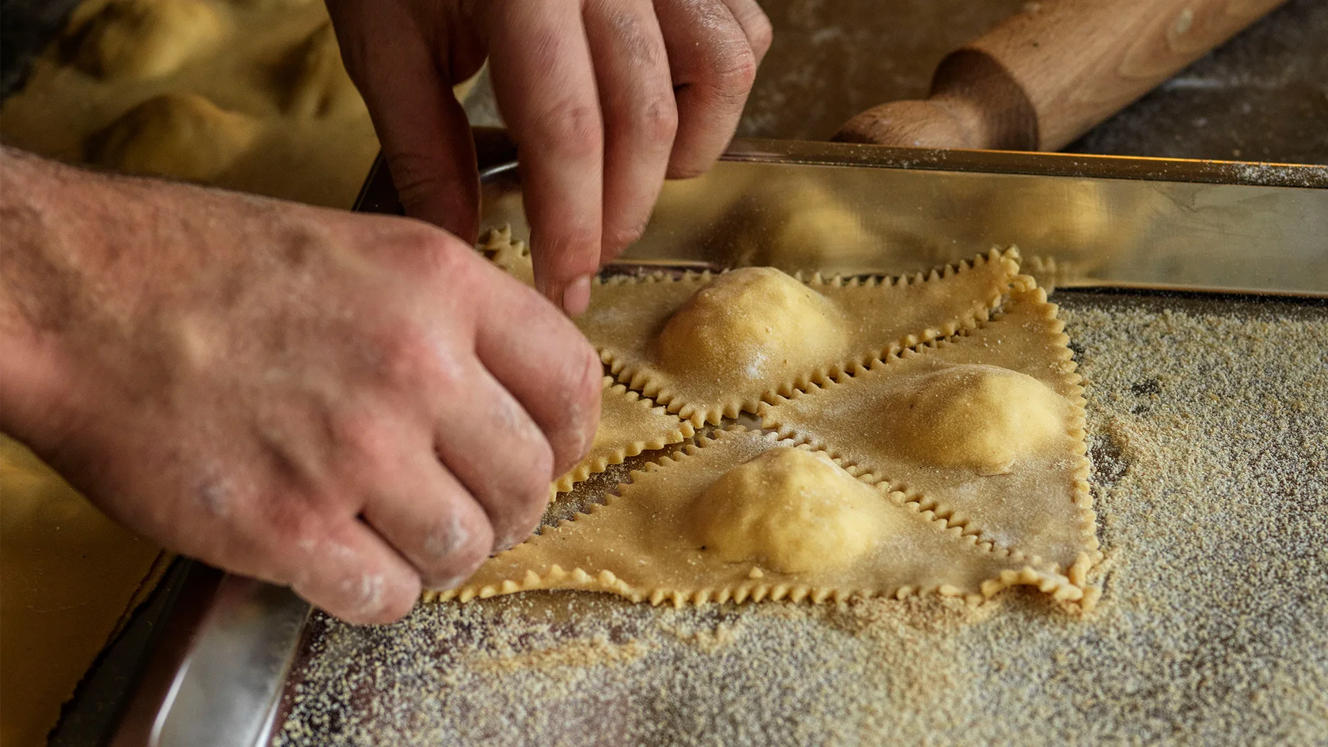 Pasta making at Thelma.