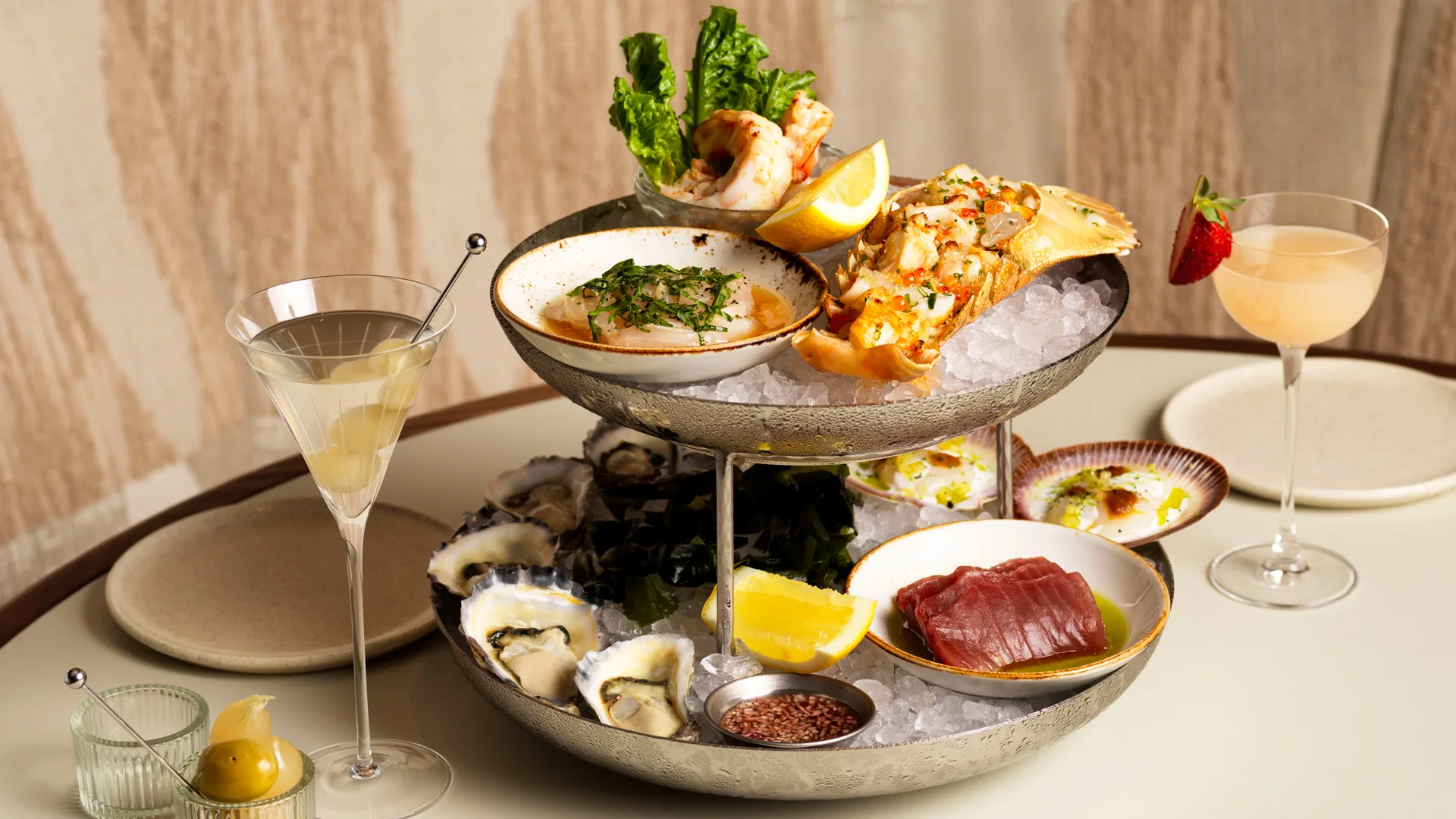 Grand seafood tower at new Sydney restaurant Tilda in the Sofitel Wentworth
