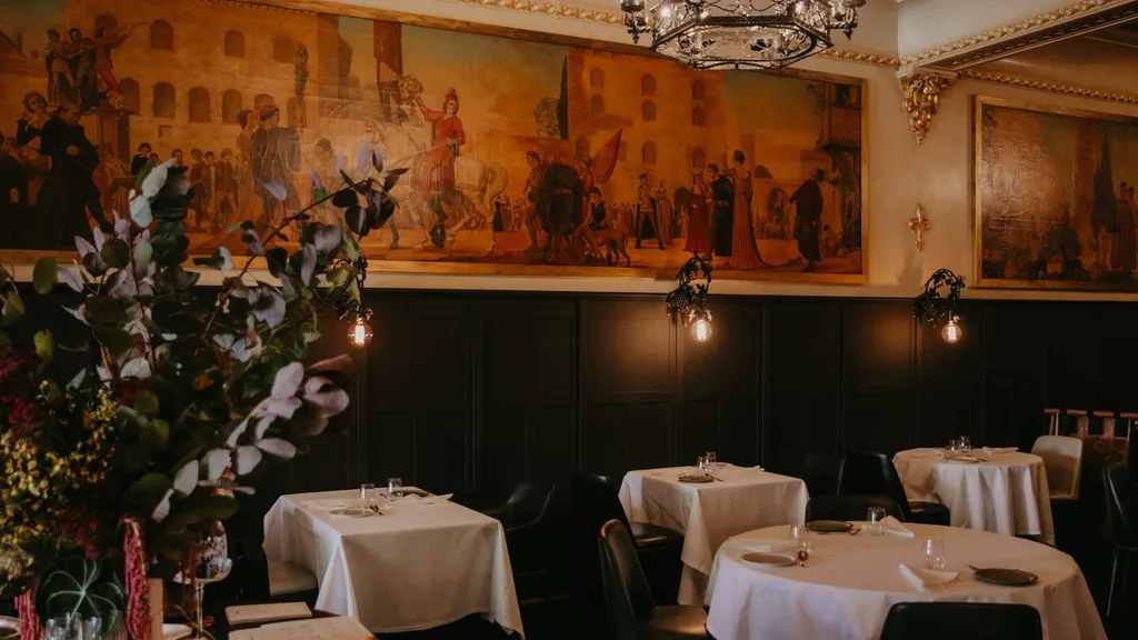 Grossi Florentino's ornate mural room for private parties