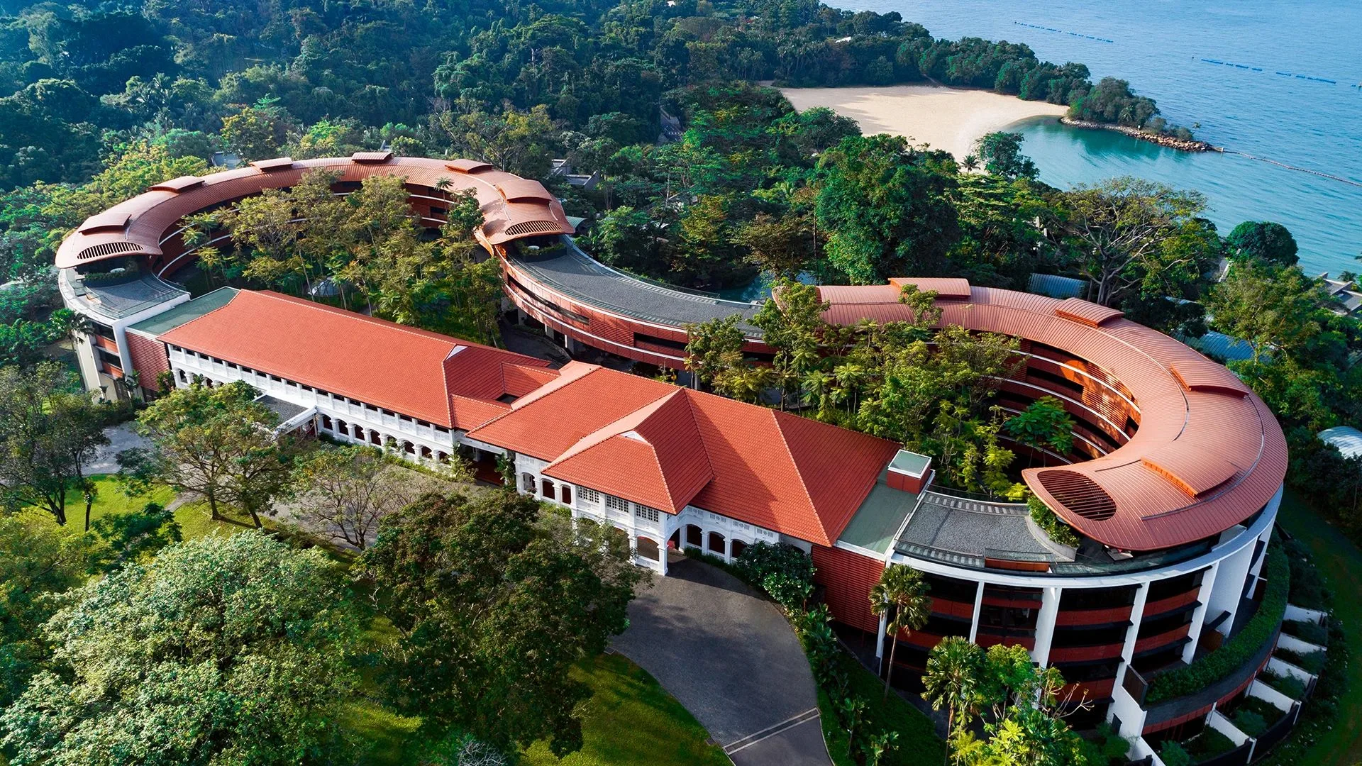 Capella Singapore aerial view