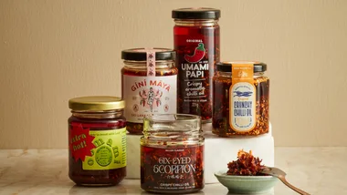 Five of the best chilli oils grouped together