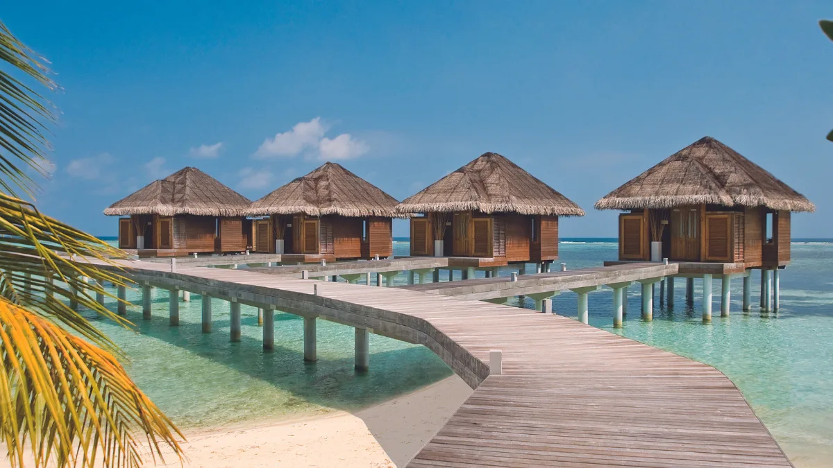 Dreamy overwater bungalows at the Lux South Ari Atoll resort in the Maldives.