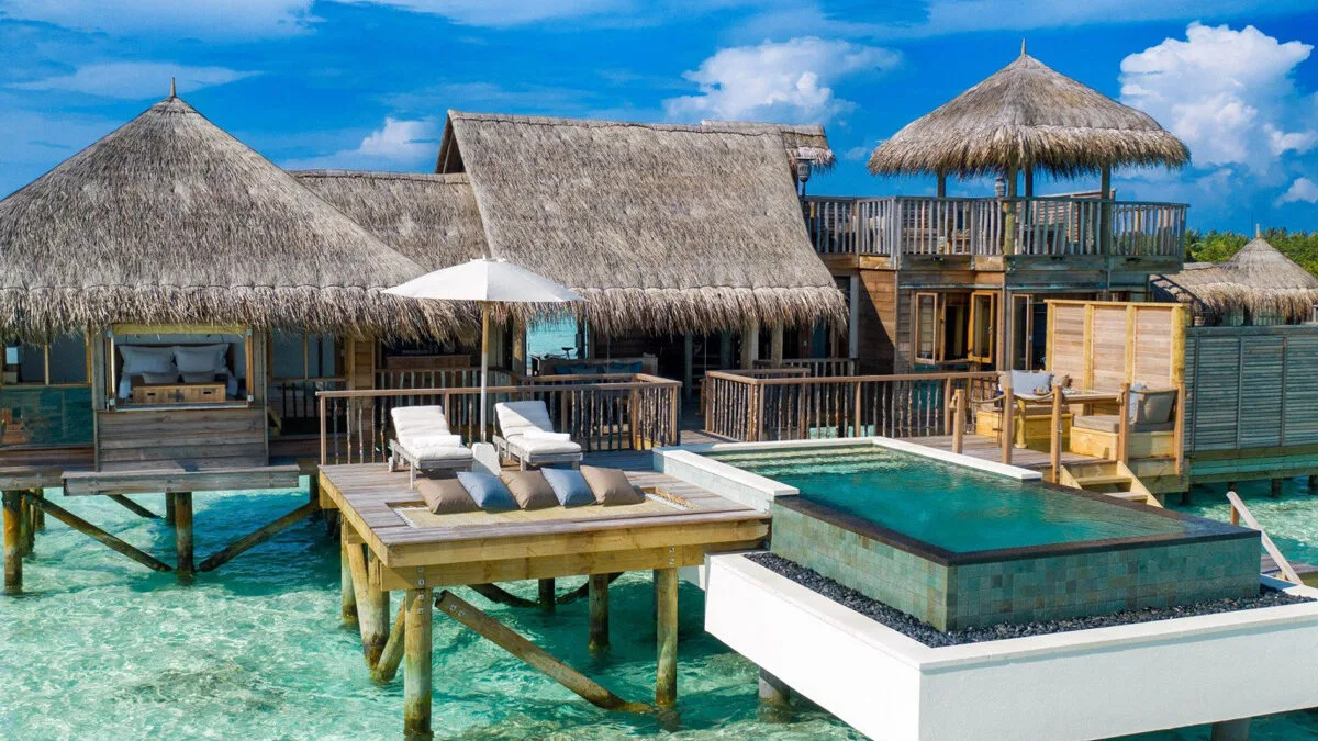 One of the best Maldives resorts for romance, the Gili Lankanfushi combines luxury with privacy in its overwater villas.