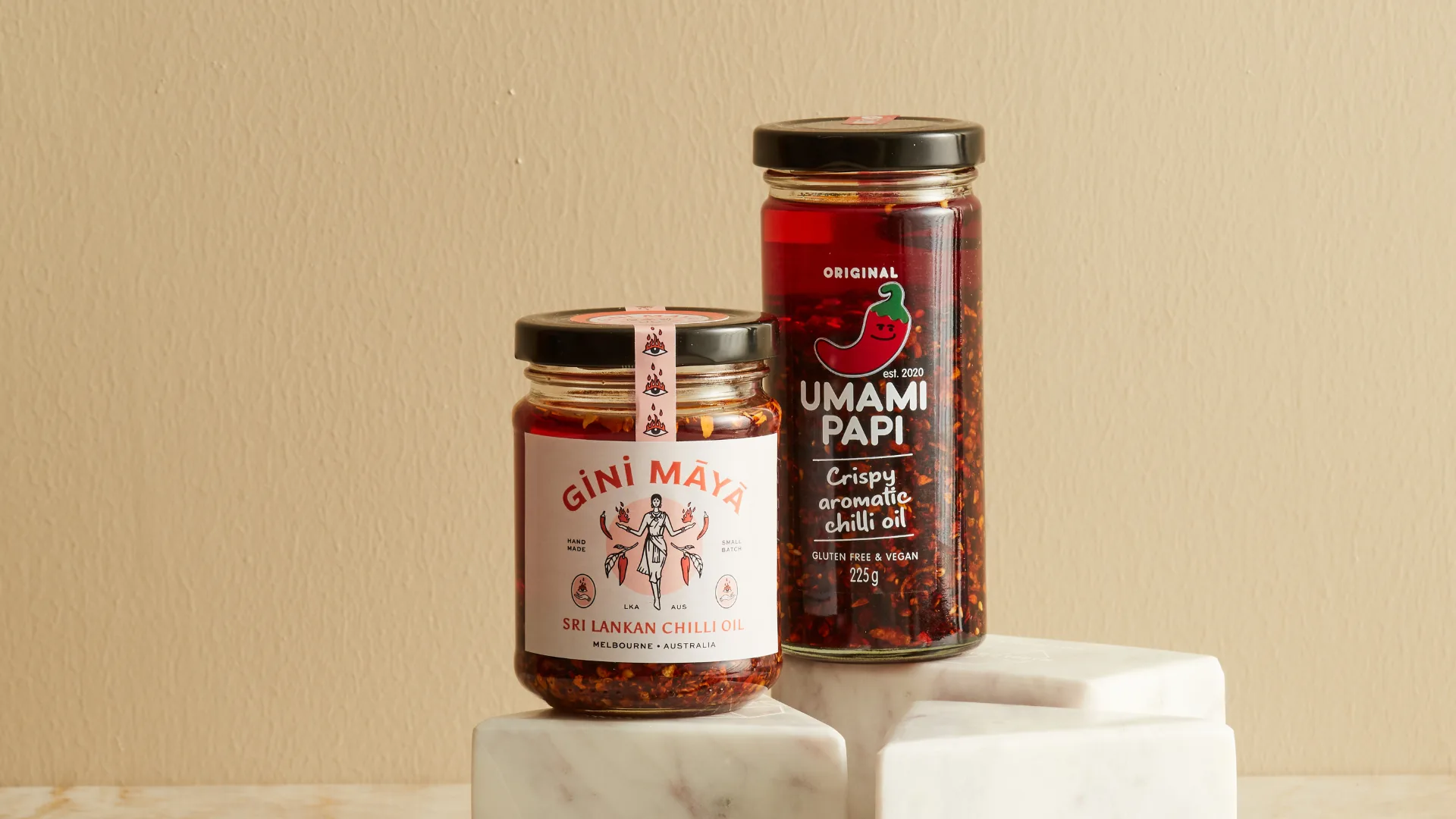 Gini Maya and Umami Papi Chilli Oil