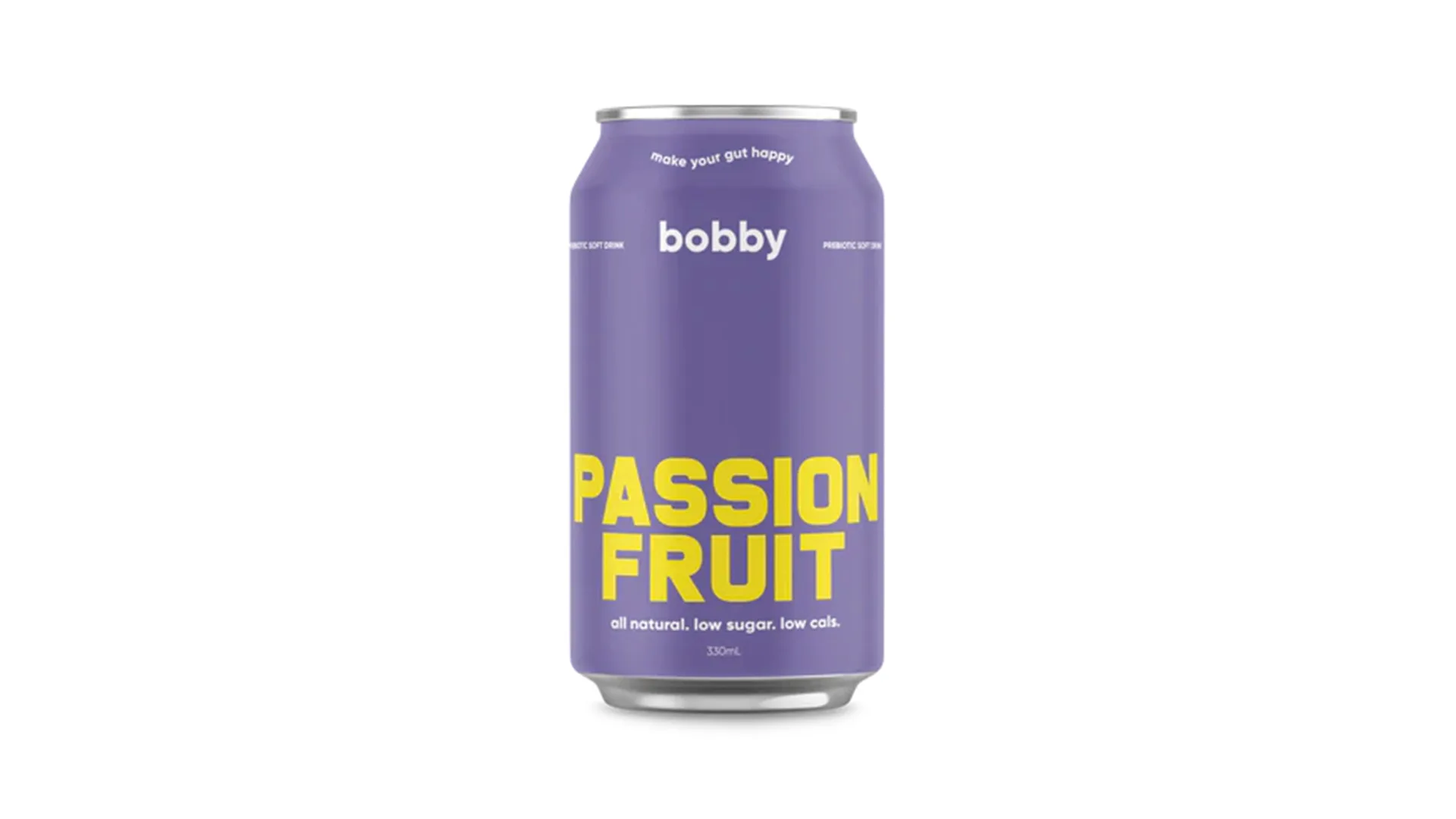 Best craft soda Australia: Bobby passionfruit soda can.