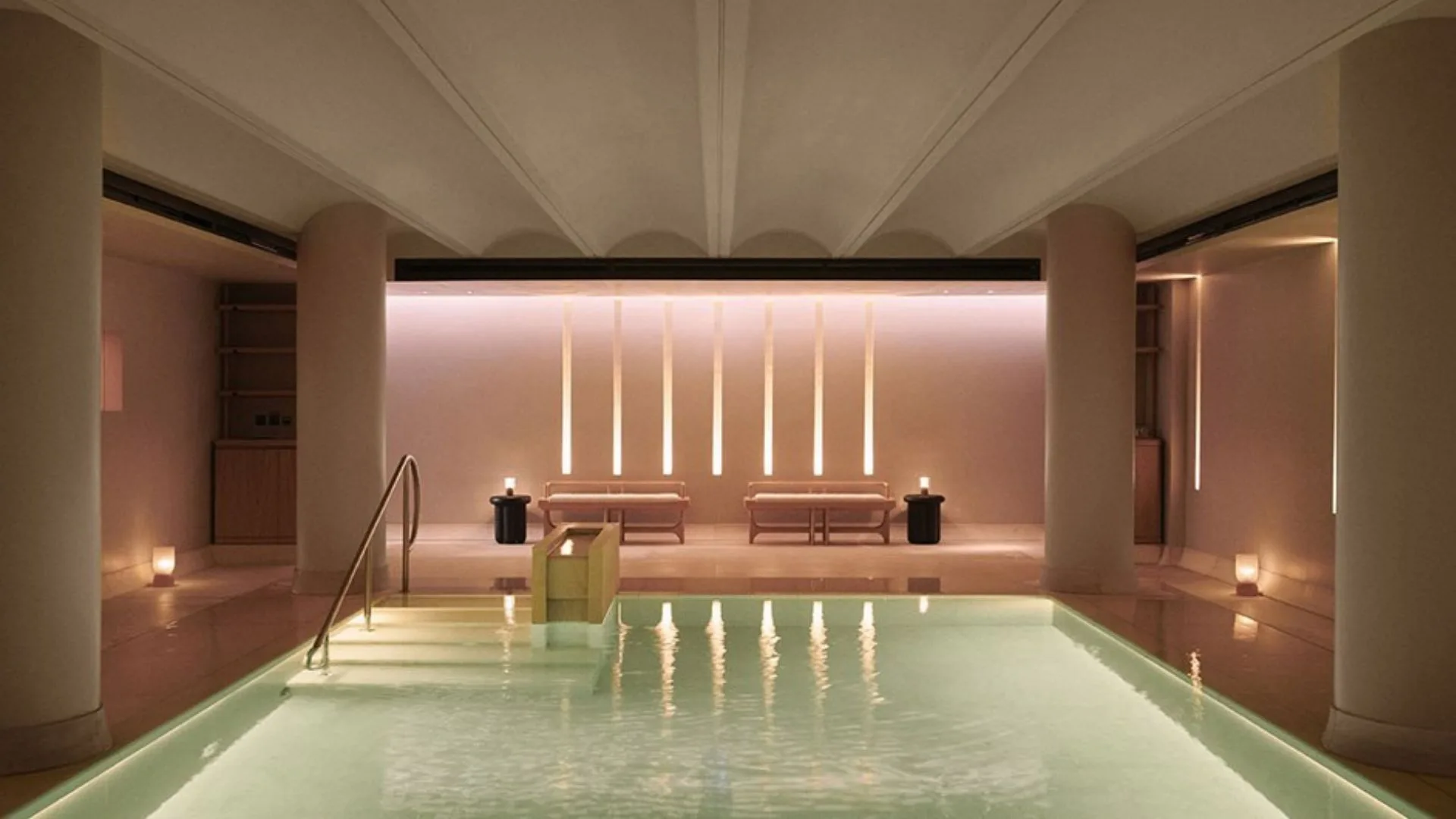 The indoor spa at Claridge's, one of the most famous London hotels